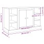 vidaXL Sideboard Hochglanz-Weiß 100x35,5x60 cm Holzwerkstoff vidaXL Sideboard Hochglanz-Weiß 100x35,5x60 cm Holzwerkstoff