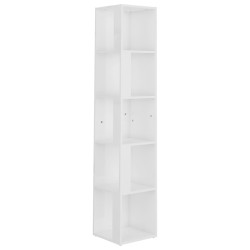 vidaXL Eckregal Hochglanz-Weiß 33x33x164,5 cm Holzwerkstoff
