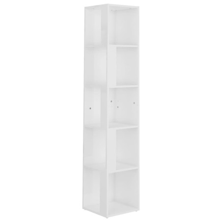 vidaXL Eckregal Hochglanz-Weiß 33x33x164,5 cm Holzwerkstoff