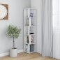 vidaXL Eckregal Hochglanz-Weiß 33x33x164,5 cm Holzwerkstoff vidaXL Eckregal Hochglanz-Weiß 33x33x164,5 cm Holzwerkstoff