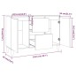 vidaXL Sideboard Braun Eichen-Optik 103,5x35x70 cm Holzwerkstoff vidaXL Sideboard Braun Eichen-Optik 103,5x35x70 cm Holzwerkstoff
