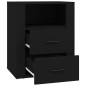 vidaXL Nachttisch Schwarz 50x36x60 cm Holzwerkstoff vidaXL Nachttisch Schwarz 50x36x60 cm Holzwerkstoff
