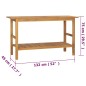 vidaXL Waschtisch Massivholz Teak 132x45x75cm vidaXL Waschtisch Massivholz Teak 132x45x75cm
