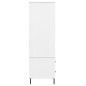 vidaXL Kleiderschrank OSLO Metallbeine Weiß 90x55x172,5 cm Massivholz vidaXL Kleiderschrank OSLO Metallbeine Weiß 90x55x172,5 cm Massivholz