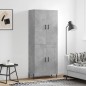 Highboard Betongrau 69,5x34x180 cm Holzwerkstoff Highboard Betongrau 69,5x34x180 cm Holzwerkstoff