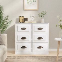 vidaXL Sideboard Hochglanz-Weiß 70x35,5x67,5 cm Holzwerkstoff