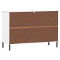 vidaXL Sideboard OSLO mit Metallbeinen Weiß 113x40x77 cm Massivholz vidaXL Sideboard OSLO mit Metallbeinen Weiß 113x40x77 cm Massivholz