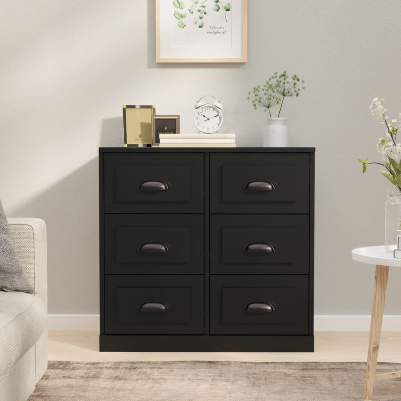 vidaXL Sideboard Schwarz 70x35,5x67,5 cm Holzwerkstoff vidaXL Sideboard Schwarz 70x35,5x67,5 cm Holzwerkstoff