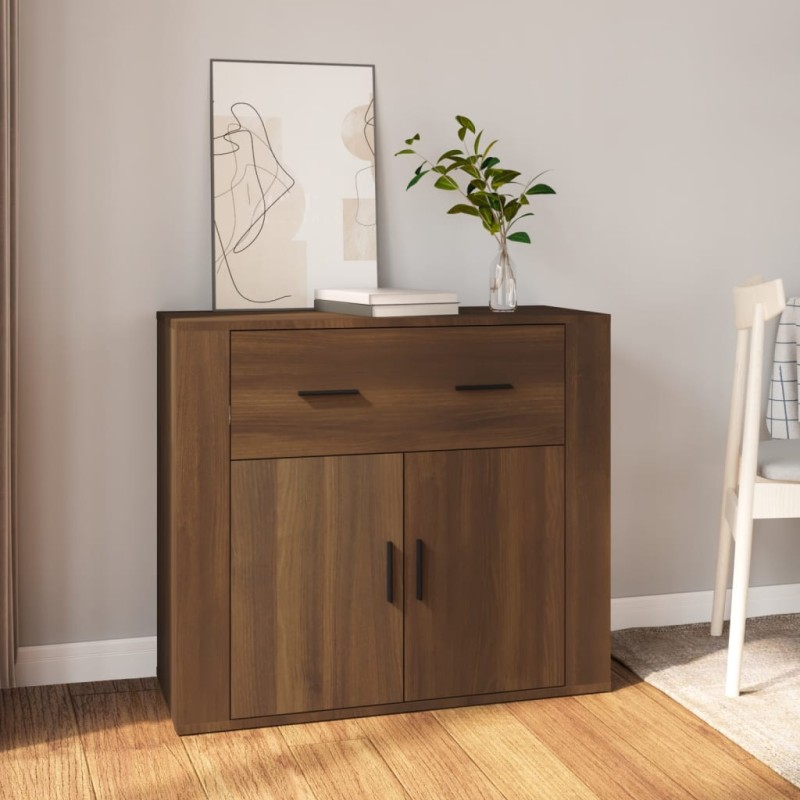 vidaXL Sideboard Braun Eichen-Optik 80x33x70 cm Holzwerkstoff vidaXL Sideboard Braun Eichen-Optik 80x33x70 cm Holzwerkstoff