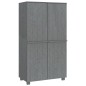 vidaXL Kleiderschrank HAMAR Dunkelgrau 89x50x180 cm Massivholz Kiefer vidaXL Kleiderschrank HAMAR Dunkelgrau 89x50x180 cm Massivholz Kiefer