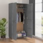 vidaXL Kleiderschrank HAMAR Dunkelgrau 89x50x180 cm Massivholz Kiefer vidaXL Kleiderschrank HAMAR Dunkelgrau 89x50x180 cm Massivholz Kiefer