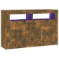 vidaXL Sideboard mit LED-Beleuchtung Räuchereiche 115,5x30x75 cm vidaXL Sideboard mit LED-Beleuchtung Räuchereiche 115,5x30x75 cm