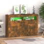 vidaXL Sideboard mit LED-Beleuchtung Räuchereiche 115,5x30x75 cm vidaXL Sideboard mit LED-Beleuchtung Räuchereiche 115,5x30x75 cm