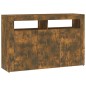 vidaXL Sideboard mit LED-Beleuchtung Räuchereiche 115,5x30x75 cm vidaXL Sideboard mit LED-Beleuchtung Räuchereiche 115,5x30x75 cm