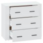 vidaXL Sideboard Weiß 80x33x70 cm Holzwerkstoff vidaXL Sideboard Weiß 80x33x70 cm Holzwerkstoff