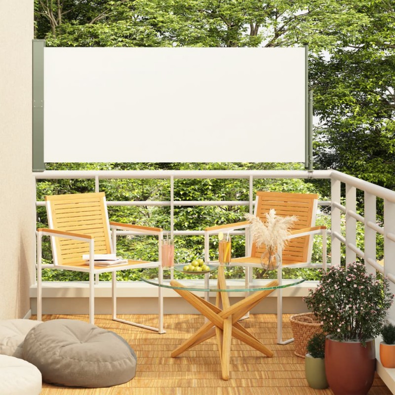 vidaXL Seitenmarkise Ausziehbar 140x300 cm Creme vidaXL Seitenmarkise Ausziehbar 140x300 cm Creme