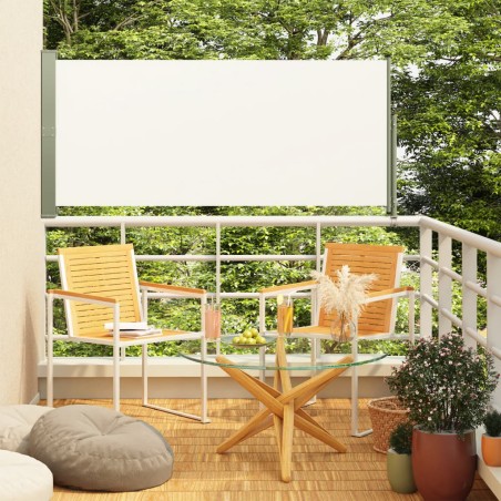 vidaXL Seitenmarkise Ausziehbar 140x300 cm Creme