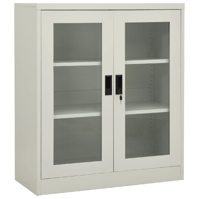 vidaXL Büroschrank Hellgrau 90x40x105 cm Stahl vidaXL Büroschrank Hellgrau 90x40x105 cm Stahl