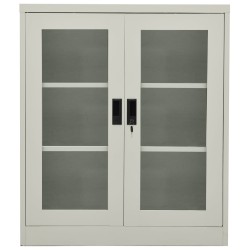 vidaXL Büroschrank Hellgrau 90x40x105 cm Stahl 
