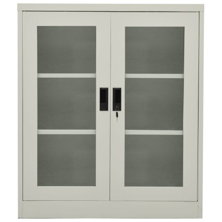 vidaXL Büroschrank Hellgrau 90x40x105 cm Stahl 