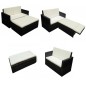 vidaXL 2-tlg. Garten-Lounge-Set mit Auflagen Poly Rattan Schwarz vidaXL 2-tlg. Garten-Lounge-Set mit Auflagen Poly Rattan Schwarz