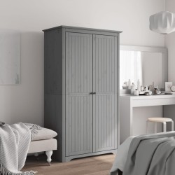 vidaXL Kleiderschrank BODO Grau 101x52x176,5 cm Massivholz Kiefer