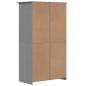 vidaXL Kleiderschrank BODO Grau 101x52x176,5 cm Massivholz Kiefer vidaXL Kleiderschrank BODO Grau 101x52x176,5 cm Massivholz Kiefer
