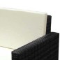 vidaXL 2-tlg. Garten-Lounge-Set mit Auflagen Poly Rattan Schwarz vidaXL 2-tlg. Garten-Lounge-Set mit Auflagen Poly Rattan Schwarz