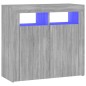 vidaXL Sideboard mit LED-Beleuchtung Grau Sonoma 80x35x75 cm vidaXL Sideboard mit LED-Beleuchtung Grau Sonoma 80x35x75 cm