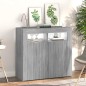 vidaXL Sideboard mit LED-Beleuchtung Grau Sonoma 80x35x75 cm vidaXL Sideboard mit LED-Beleuchtung Grau Sonoma 80x35x75 cm
