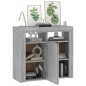 vidaXL Sideboard mit LED-Beleuchtung Grau Sonoma 80x35x75 cm vidaXL Sideboard mit LED-Beleuchtung Grau Sonoma 80x35x75 cm