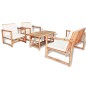 vidaXL 4-tlg. Garten-Lounge-Set mit Auflagen Bambus vidaXL 4-tlg. Garten-Lounge-Set mit Auflagen Bambus