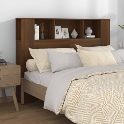vidaXL Kopfteil mit Ablagen Braun Eichen-Optik 140x18,5x104,5 cm