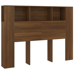 vidaXL Kopfteil mit Ablagen Braun Eichen-Optik 140x18,5x104,5 cm
