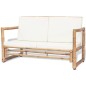 vidaXL 4-tlg. Garten-Lounge-Set mit Auflagen Bambus vidaXL 4-tlg. Garten-Lounge-Set mit Auflagen Bambus