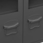 vidaXL Industrial Sideboard Anthrazit 105x35x62 cm Metall und Glas vidaXL Industrial Sideboard Anthrazit 105x35x62 cm Metall und Glas