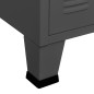 vidaXL Industrial Sideboard Anthrazit 105x35x62 cm Metall und Glas vidaXL Industrial Sideboard Anthrazit 105x35x62 cm Metall und Glas
