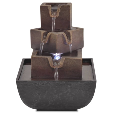 vidaXL Zimmerbrunnen mit LED Polyresin