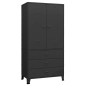 vidaXL Industrial Kleiderschrank Schwarz 90x50x180 cm Metall vidaXL Industrial Kleiderschrank Schwarz 90x50x180 cm Metall