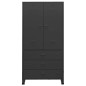 vidaXL Industrial Kleiderschrank Schwarz 90x50x180 cm Metall vidaXL Industrial Kleiderschrank Schwarz 90x50x180 cm Metall