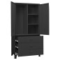 vidaXL Industrial Kleiderschrank Schwarz 90x50x180 cm Metall vidaXL Industrial Kleiderschrank Schwarz 90x50x180 cm Metall