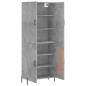 Highboard Betongrau 69,5x34x180 cm Holzwerkstoff Highboard Betongrau 69,5x34x180 cm Holzwerkstoff