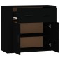 vidaXL Sideboard Schwarz 80x33x70 cm Holzwerkstoff vidaXL Sideboard Schwarz 80x33x70 cm Holzwerkstoff