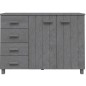 vidaXL Sideboard HAMAR Dunkelgrau 113x40x80 cm Massivholz Kiefer vidaXL Sideboard HAMAR Dunkelgrau 113x40x80 cm Massivholz Kiefer