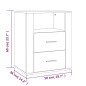 vidaXL Nachttisch Betongrau 50x36x60 cm Holzwerkstoff vidaXL Nachttisch Betongrau 50x36x60 cm Holzwerkstoff