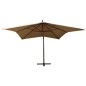 vidaXL Ampelschirm mit Holzmast 300 cm Taupe vidaXL Ampelschirm mit Holzmast 300 cm Taupe