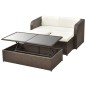 4-tlg. Garten-Lounge-Set mit Auflagen Poly Rattan Braun 4-tlg. Garten-Lounge-Set mit Auflagen Poly Rattan Braun