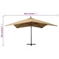 vidaXL Ampelschirm mit Holzmast 300 cm Taupe vidaXL Ampelschirm mit Holzmast 300 cm Taupe