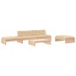 vidaXL 5-tlg. Garten-Lounge-Set mit Kissen Massivholz vidaXL 5-tlg. Garten-Lounge-Set mit Kissen Massivholz