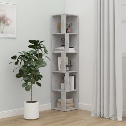 vidaXL Eckregal Betongrau 33x33x164,5 cm Holzwerkstoff